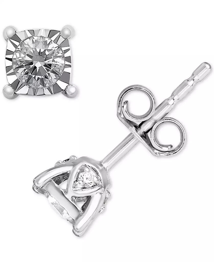 TruMiracle Diamond Stud Earrings (1/3 ct. t.w.) in 14k White Gold 3