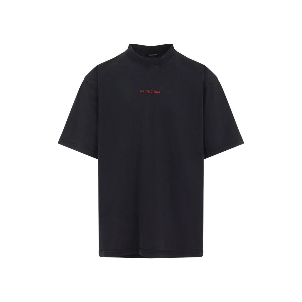 Balenciaga Balenciaga Logo Printed Crewneck T-Shirt 1