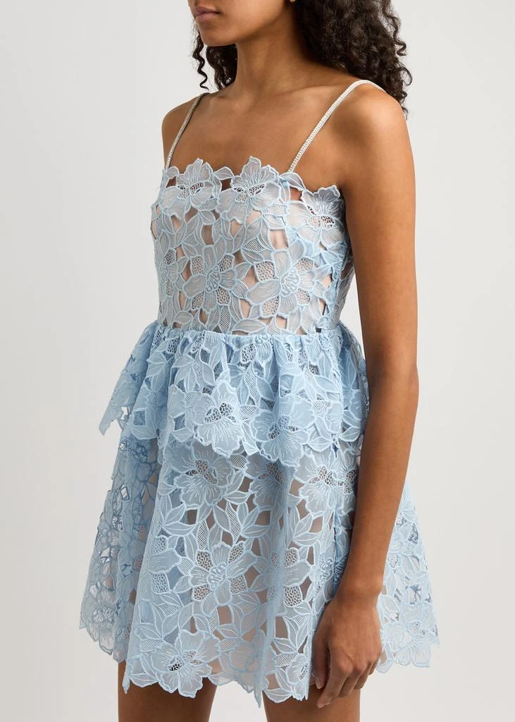 Self Portrait Organza guipure lace mini dress  2
