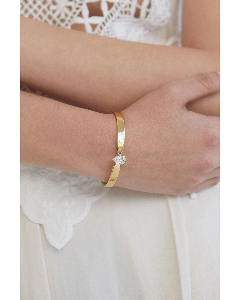 Nadri Cubic Zirconia Pear Solitaire Bangle Bracelet 1