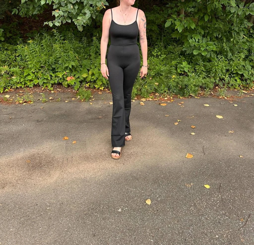 Love Poem Women
s Ryanne Scoop Neck Flare Leg Jumpsuit In Black