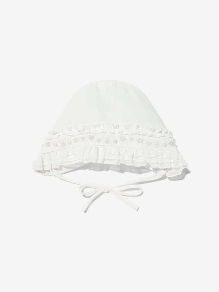 Sarah Louise Baby Girls Dress and Bonnet in Ivory 4