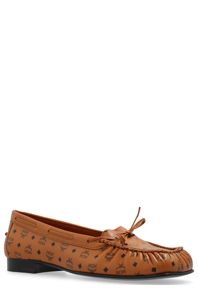 MCM MCM Monogram Printed Bow-Detailed Loafers 2