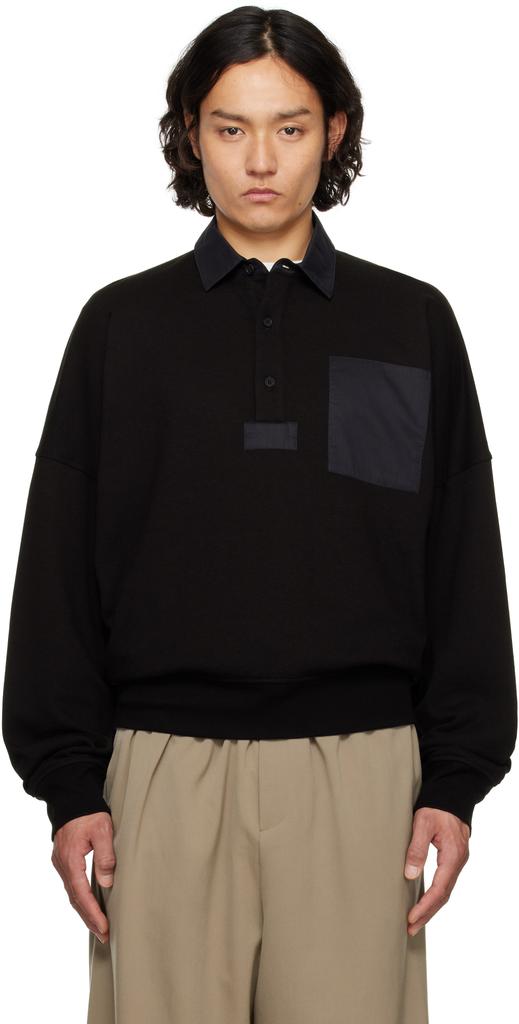 ポロシャツ THE ROW Men Tops 918Y751 BLK Black The Row Black Djon Polo - Polo Shirts - BeyondStyle