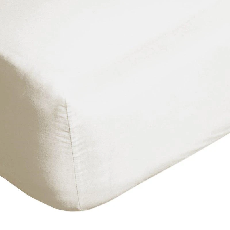 Belledorm Belledorm 400 Thread Count Egyptian Cotton Fitted Sheet (Cream) (Twin) (Twin) (UK Single) TWIN 2