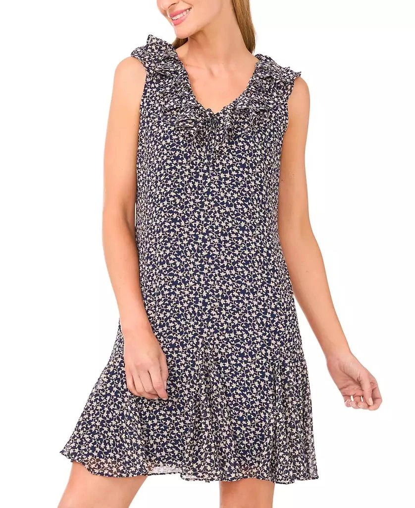 CeCe Women's Sleeveless Ruffled Tie-Neck Mini Dress 2