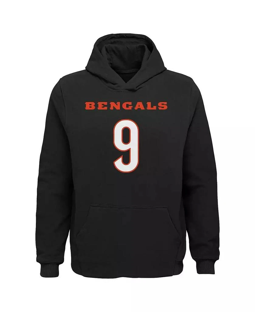 Outerstuff Big Boys Joe Burrow Black Cincinnati Bengals Mainliner Player Name and Number Pullover Hoodie 2