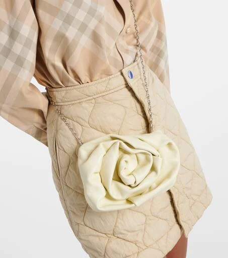 Burberry Rose gathered leather clutch 6