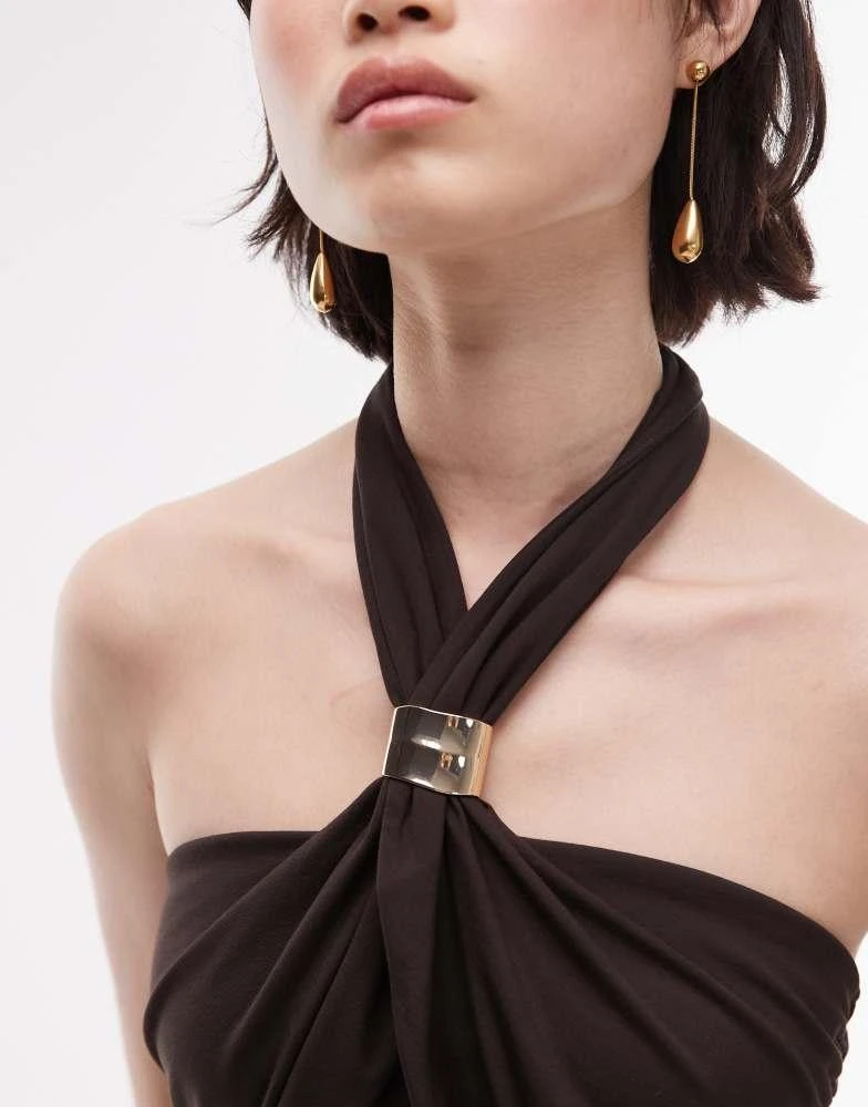 & Other Stories jersey maxi dress with metallic clasp halter neck in brown On Sale Now with Up to 35% Off | Discover Exclusive Deals & Savings at BeyondStyle Authentic & Other Stories jersey maxi dress with metallic clasp halter neck in brown On Sale Now with Up to 35% Off | Discover Exclusive Deals & Savings at BeyondStyle Authentic