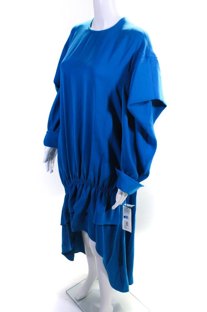 Adeam Womens Ruched Parachute Dress Turquoise