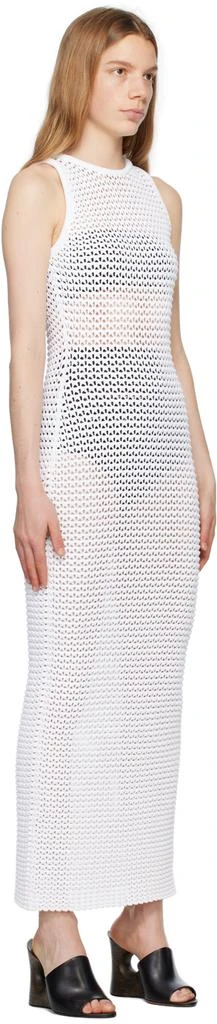Alaïa White 3D Waffle Maxi Dress 2