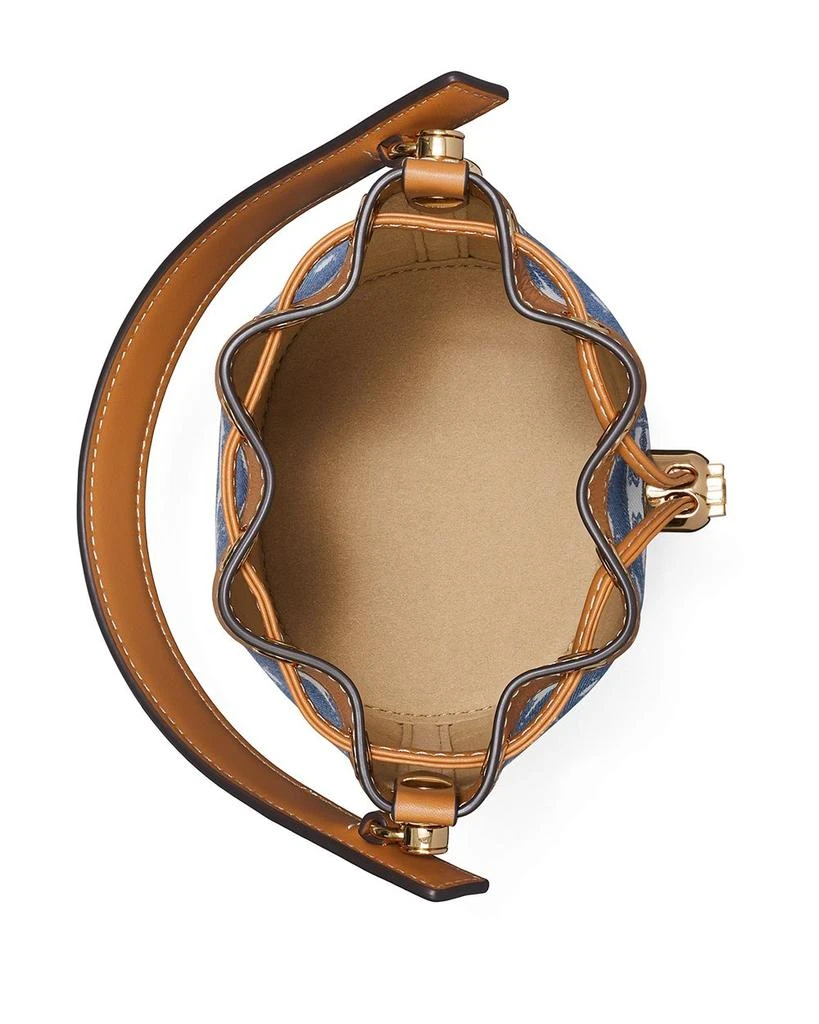 Tory Burch Mini T Monogram Denim Bucket Bag 5