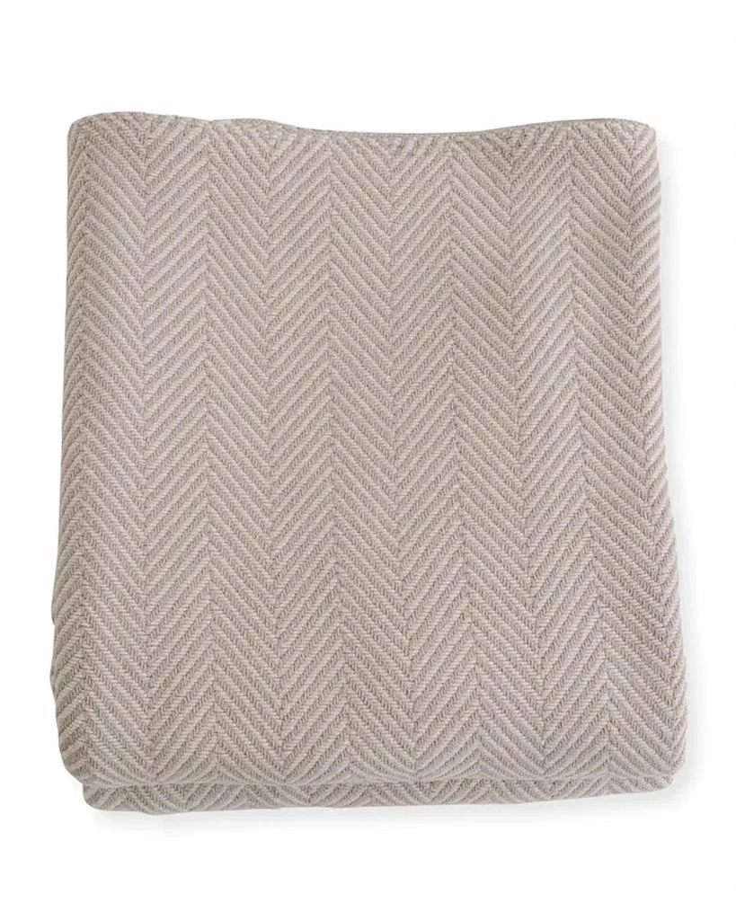 Evangeline Evangeline - Herringbone Cotton Blanket - King 108"x93"