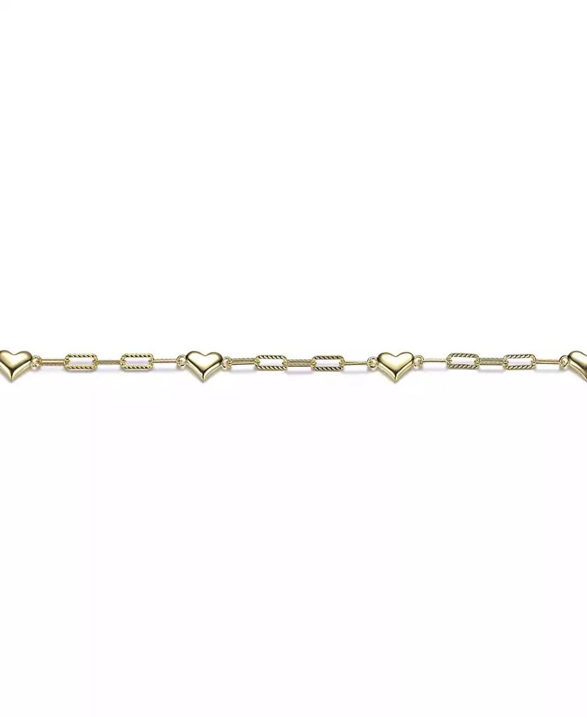 GiGiGirl 14k Gold Plated with Heart Link Chain Adjustable Bracelet 3