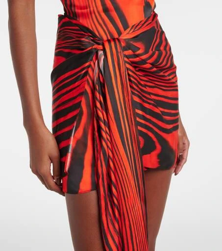 David Koma Zebra-print gathered bustier dress 5