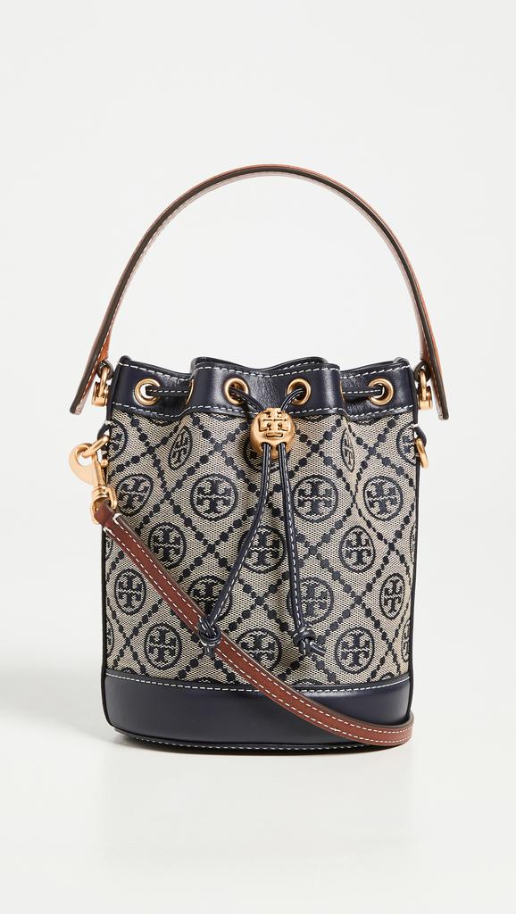 Tory Burch Mini T Monogram Jacquard Bucket Bag