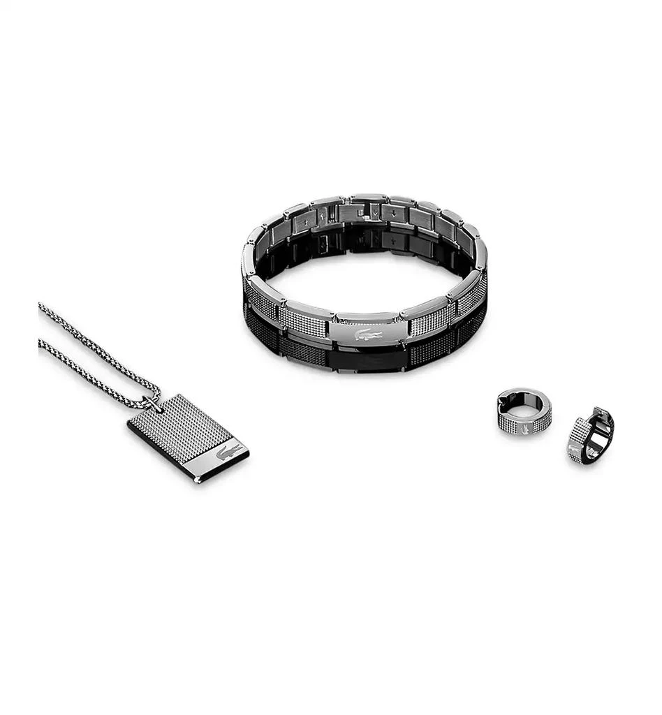 Lacoste Men
s Stencil Gold-Tone Stainless Steel Bracelet 4