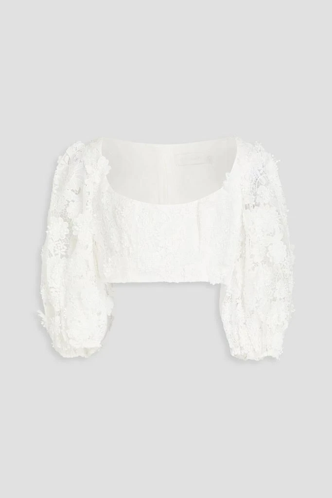 Zimmermann Cropped guipure lace top 1