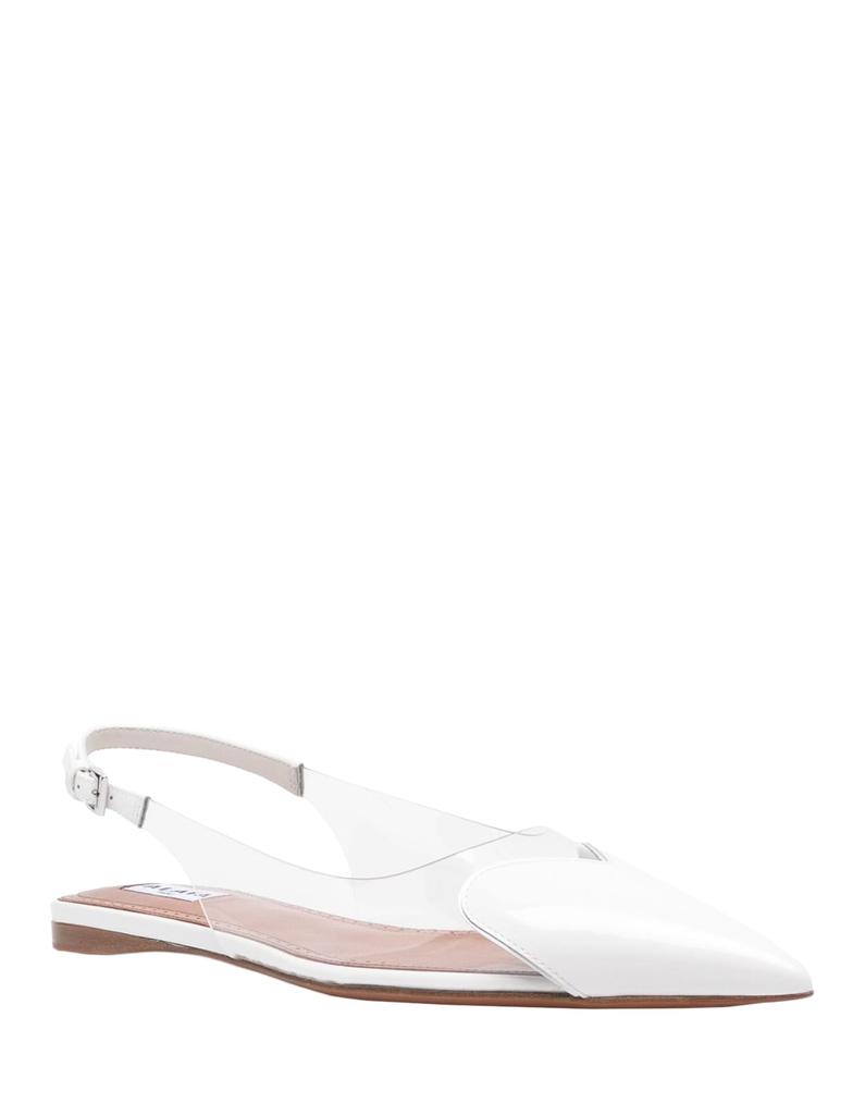 Alaia White Le Coeur Flat Slingbacks