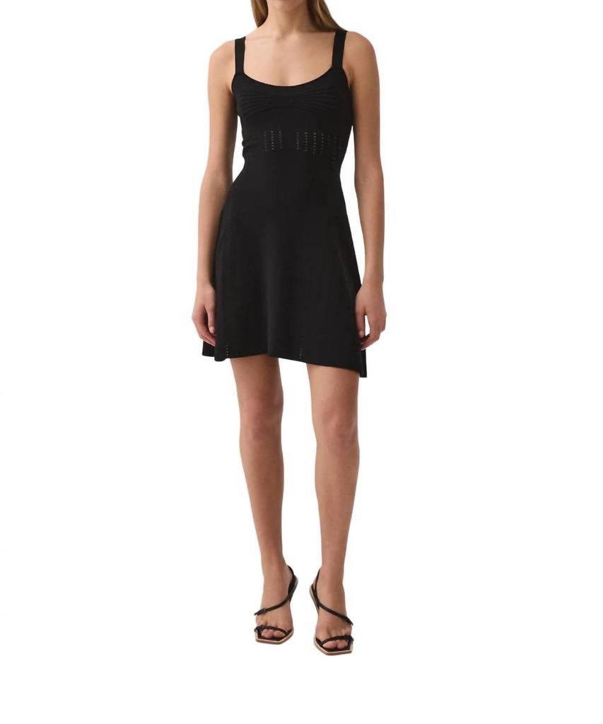 Aje Reine Knit Mini Dress In Black