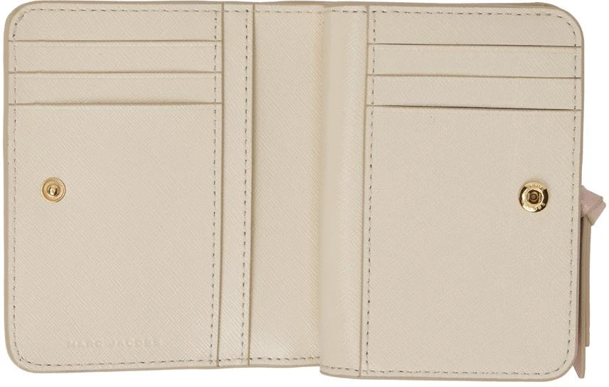 Marc Jacobs Off-White & Taupe 'The Utility Snapshot Mini Compact' Wallet 3
