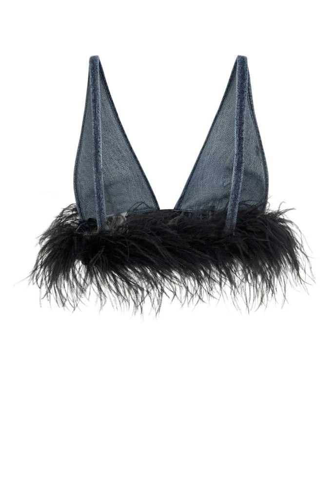 Miu Miu Miu Miu Denim Cropped Top 2
