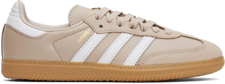Adidas Taupe Samba OG Sneakers 1