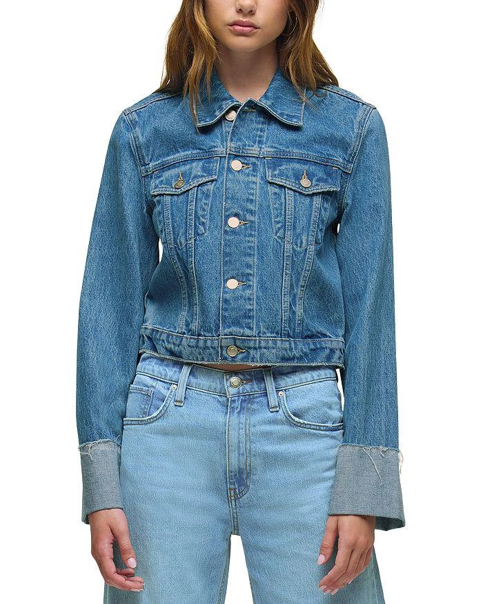 Hudson Cuffed Cropped Denim Jacket
