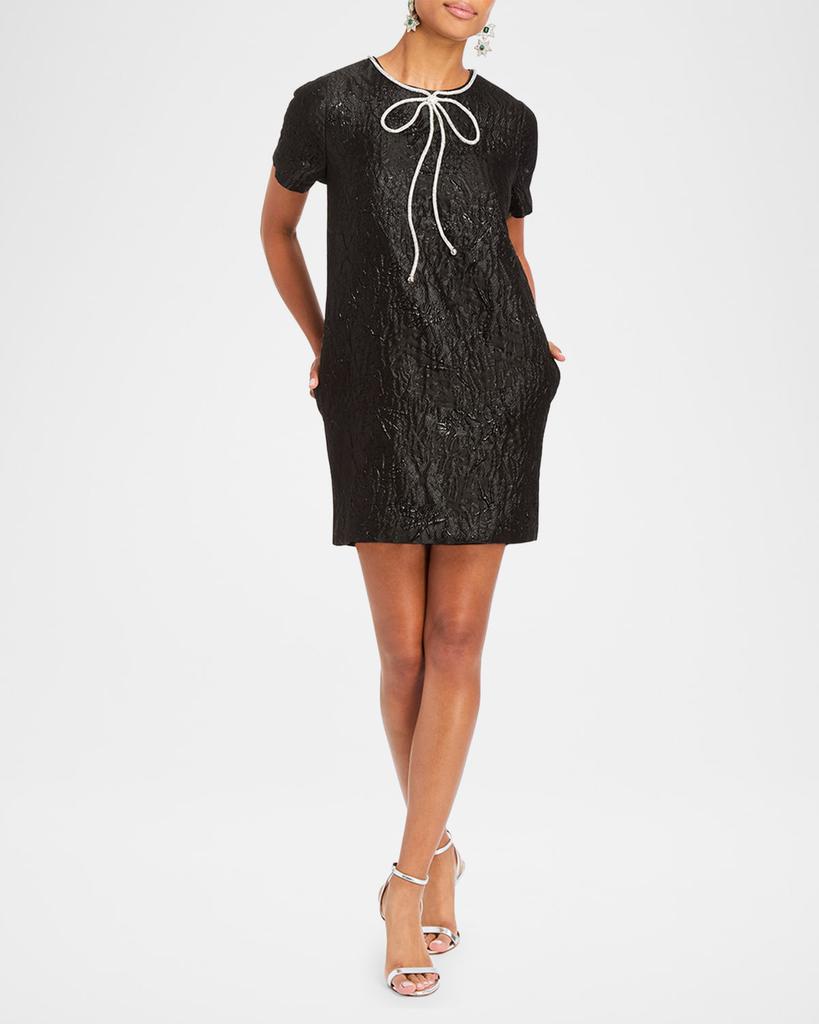 Mestiza New York Ainslee Crystal Bow Mini Shift Dress