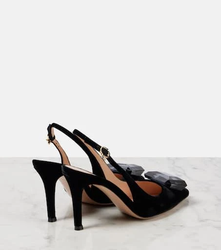 Gianvito Rossi Jaipur 85 velvet slingback pumps 2