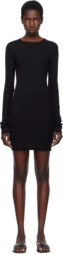TERNE Black Long Sleeve Crewneck Minidress - Dresses & Skirts - BeyondStyle