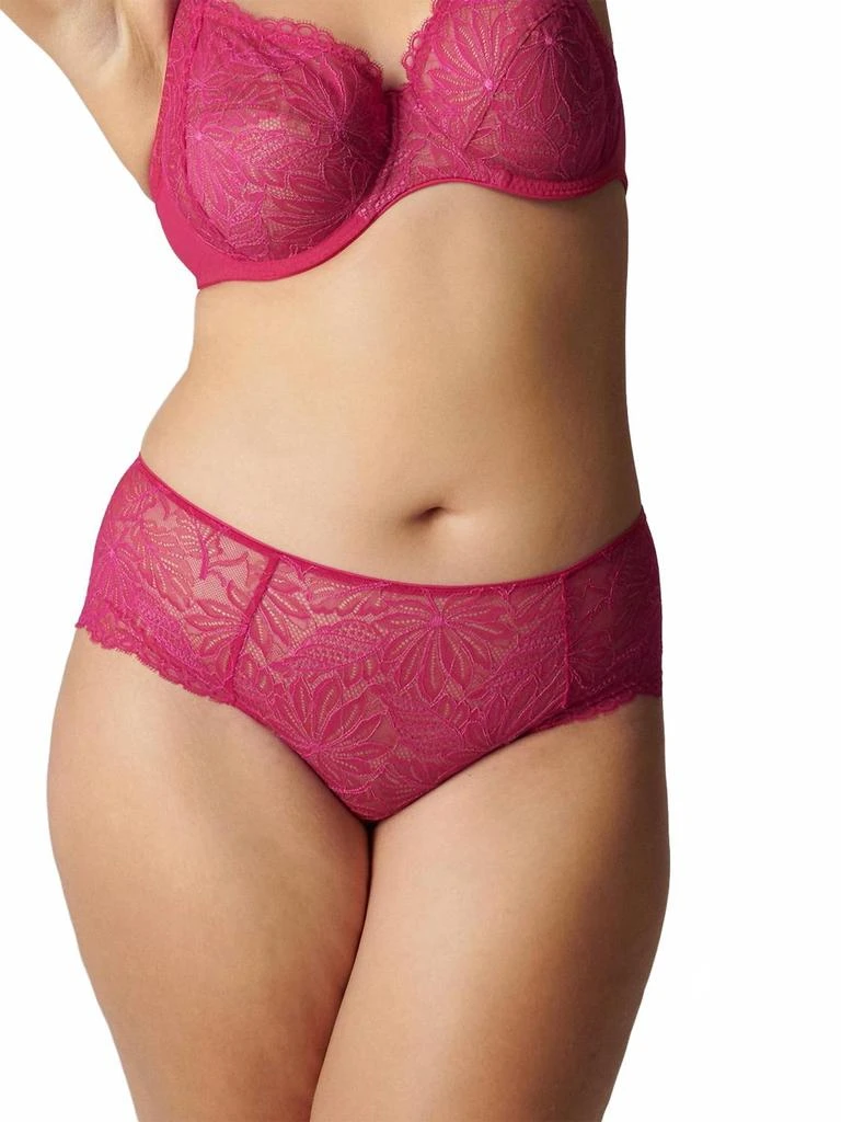 Simone Perele Exotica Lace Boyshort In Raspberry