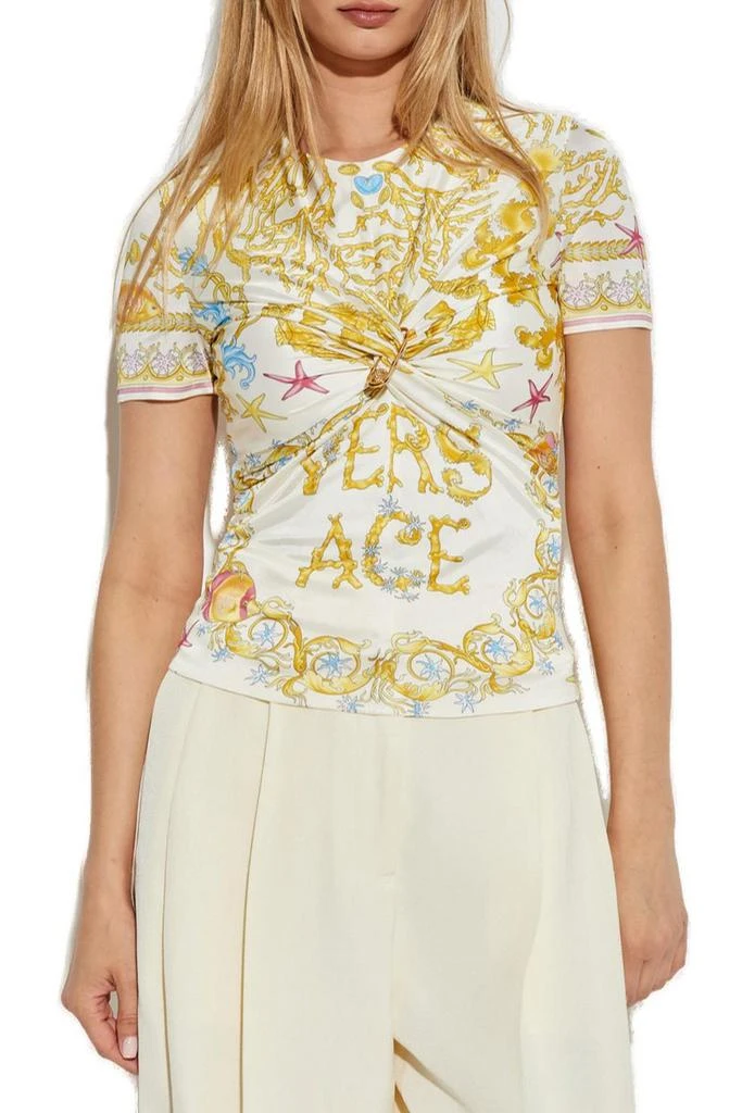 Versace Versace Safety Pin Detailed Crewneck Top 2