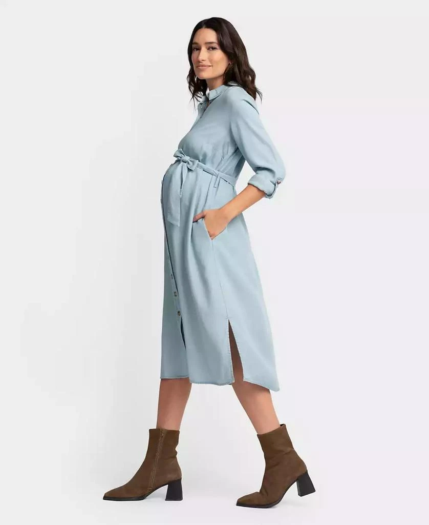 Seraphine Women's Maternity Denim Style Shirt Dress 5
