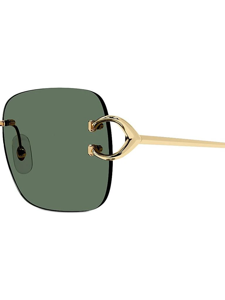 Cartier C Décor 59 Square Rimless Sunglasses 3