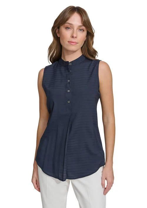 Tommy Hilfiger Hilfiger Women S Sleeveless Popover Blouse 1