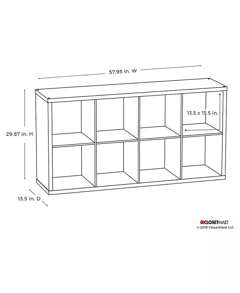 ClosetMaid Decorative Bookcase Open Back 8-Cube Storage Organizer 5