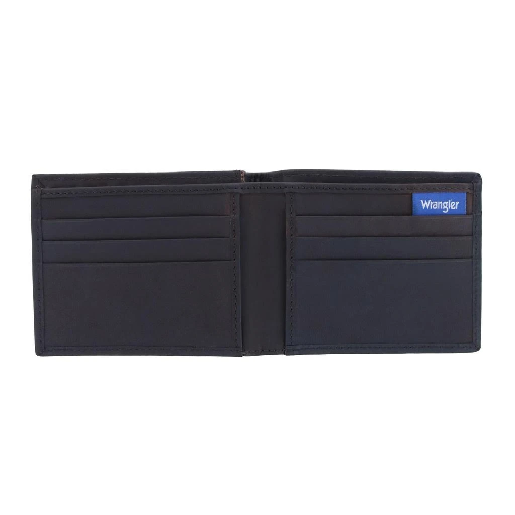 Wrangler Men's Leather Bifold Wallet 3