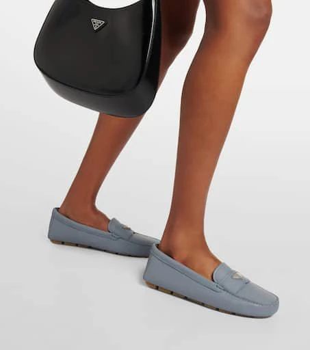 Prada Logo leather moccasins 4