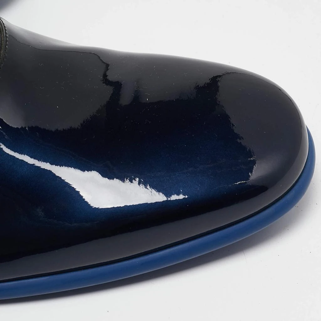 Louis Vuitton Louis Vuitton Blue/Black Ombre Patent Leather Lace Up Oxfords Size 44 7