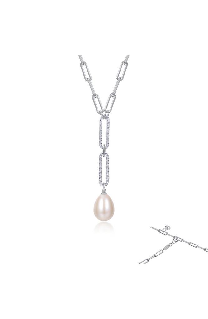 Lafonn Cultured Pearl & Simulated Diamond Y Necklace
