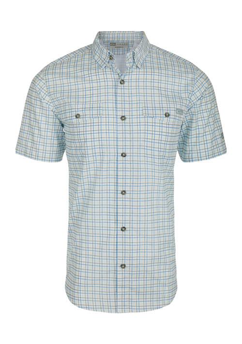 Drake Waterfowl Waterfowl Mens Frat Button Down Short Sleeve Tattersall Shirt