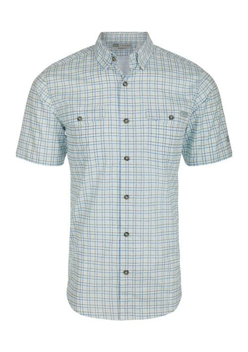 Drake Waterfowl Waterfowl Mens Frat Button Down Short Sleeve Tattersall Shirt 1