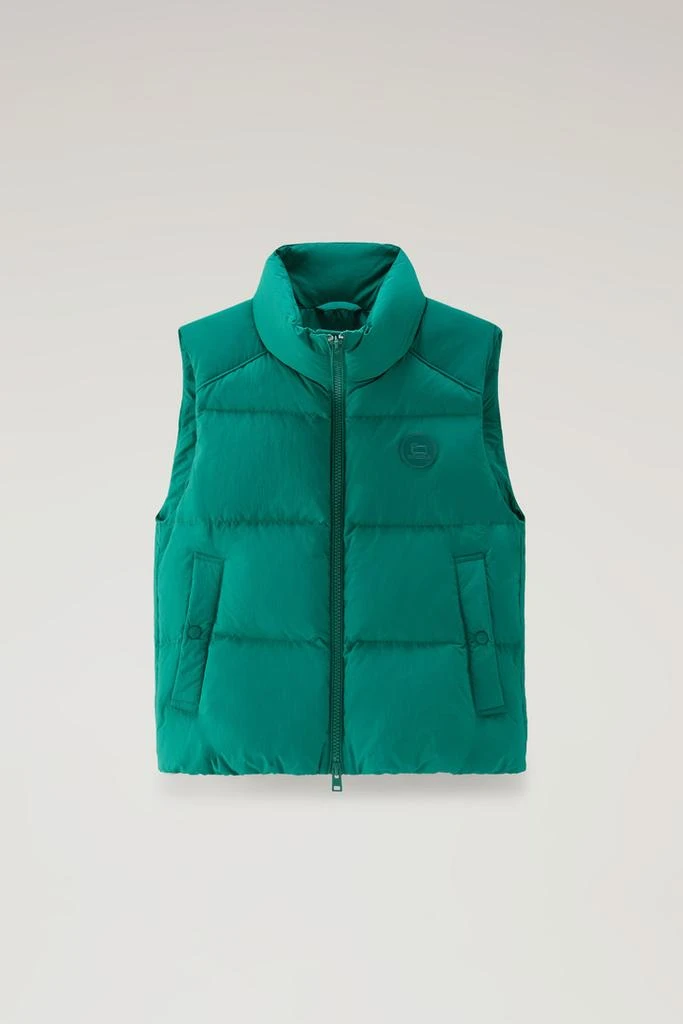 WOOLRICH Quilted Vest in Eco Taslan Nylon - Women - Green 5