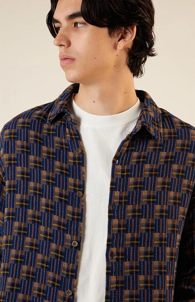 PacSun Washed Cropped Camp Flannel Shirt 2
