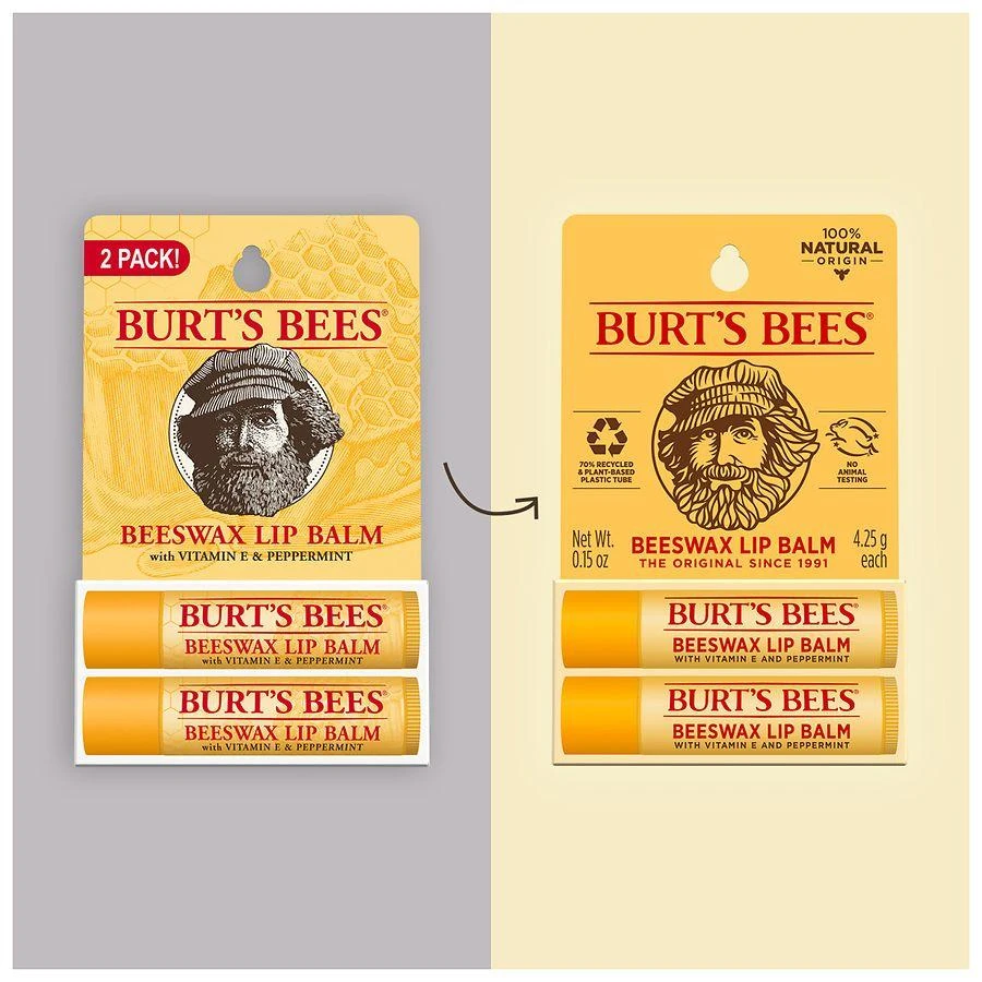 Burt's Bees 100% Natural Origin Moisturizing Lip Balm Original Beeswax 5