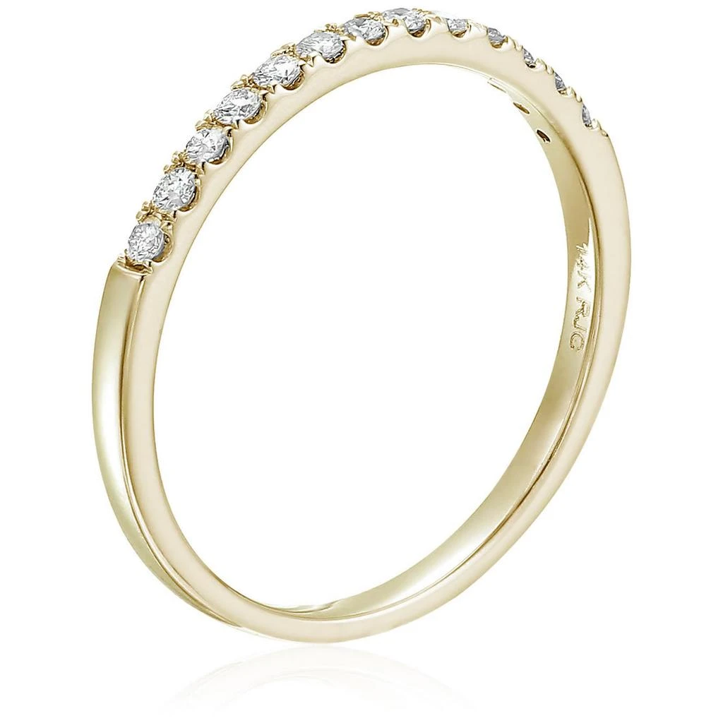 Vir Jewels 1/5 cttw Pave Diamond Wedding Band 14k White Gold Bridal Prong Set 8