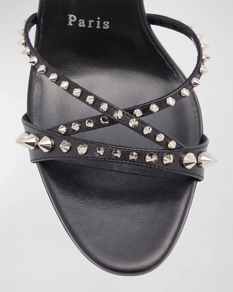 Christian Louboutin Tatoosh Spikes Red Sole Slide Sandals 7