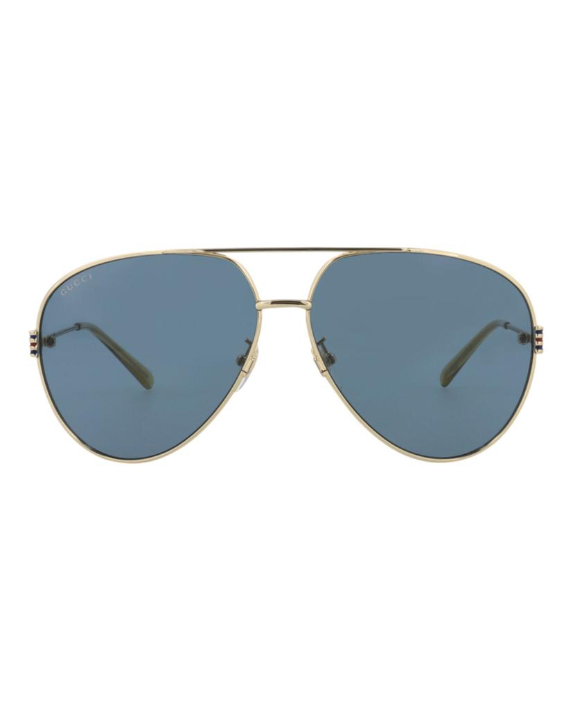 Gucci Aviator-Frame Metal Sunglasses