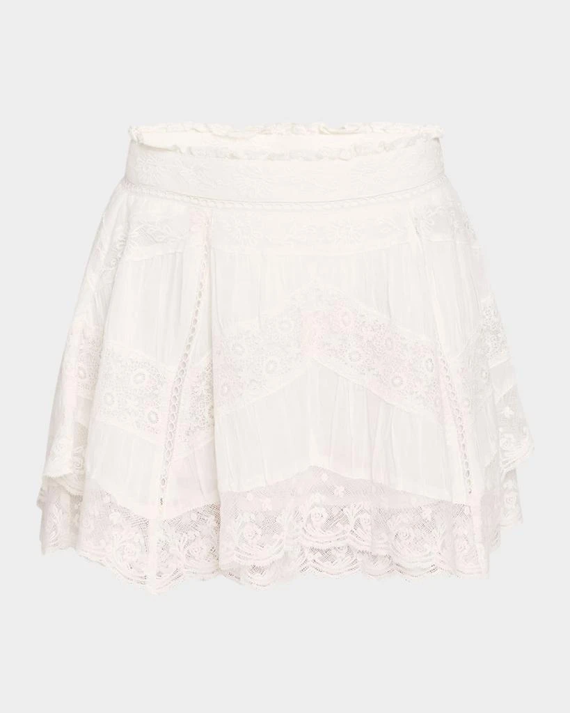 LOVESHACKFANCY Idal Lace Mini Skirt 1